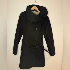 Soia & Kyo Black Belted Wool Coat